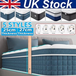 LUXURY ORTHOPAEDIC POCKET SPRUNG MATTRESS 3FT 4FT 4FT6 DOUBLE 5FT 6FT KING SIZE - Picture 1 of 73