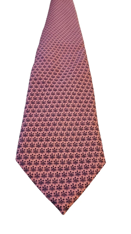 Gravata de pescoço VINEYARD VINES rosa e azul 100% seda coleção personalizada feita nos EUA - Imagem 1 de 4