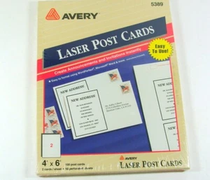 Avery Laser Postkarten 5389 4" x 5" 100 Postkarten Neu - Bild 1 von 2