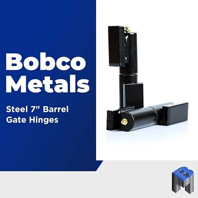 7" Heavy Duty Weldable Barrel Gate Hinges | 2 Pieces - Image 1 of 4