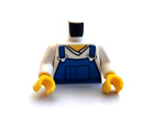 Lego Torso V-Neck Shirt With Blue Overalls Printed Back Pattern 973Pb0649c01