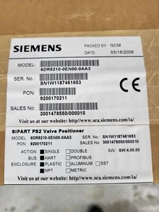 6DR52100EN000AA3 NEW SIEMENS 6DR5210-0EN00-0AA3 SIPART PS2 Posizionatore Valvola - Foto 1 di 3