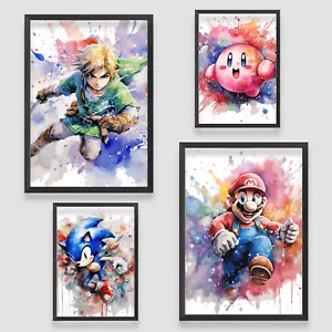 Zelda Super smash Brothers Wall Art Poster Print Picture Home Kids A4 A3 - Picture 1 of 5
