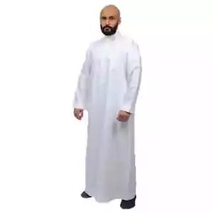 High Quality Daffah Thobe Summer - Luxury Saudi Dishdasha - White - Picture 1 of 13