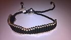 Fine 925 sterling silver and black Candy friendship braclet