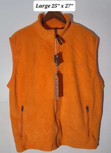 Ivy Crew orange durchgehender Reißverschluss Fleece Herren Large Weste neu mit Etikett - Bild 1 von 4