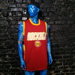 Houston Rockets Jersey Vintage Basketball Sleeveless Shirt Majestic Mens Size XL - Picture 1 of 12