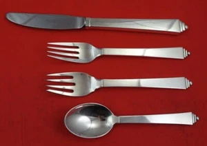 Pyramid by Georg Jensen Sterling Silver Luncheon Place Setting(s) 4pc Long - Picture 1 of 3