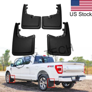 For Ford F-150 F150 2021-24 4Pcs Front Rear Splash Guards Mud Flaps W/ Hardware - Picture 1 of 13