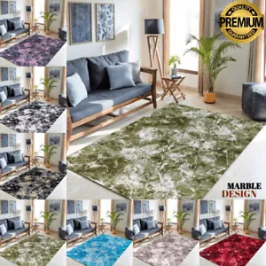 Extra Large Hallway Marble Rug Non Slip Bedroom Living Room Carpet Runner UK Mat - Picture 1 of 44