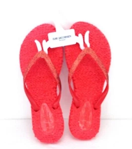 Chanclas rojas ILSE JACOBSEN Cheerful01 con brillo - tallas de EE. UU. de 6,5 a 11 - Imagen 1 de 3
