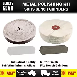 150MM Buffing Polishing Kit for Bench Grinder Polisher Metal Aluminium Alloys - Picture 1 of 5