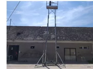 ARBEITSBÜHNE MOBILE 11,2 Meter HEBEBÜHNE HUBARBEITSBÜHNE PERSONENLIFT HUBLIFT - Bild 1 von 12