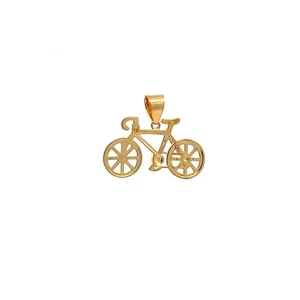 18K Gold Pendant Bicycle Fine Jewelry 1.92grams - Picture 1 of 12