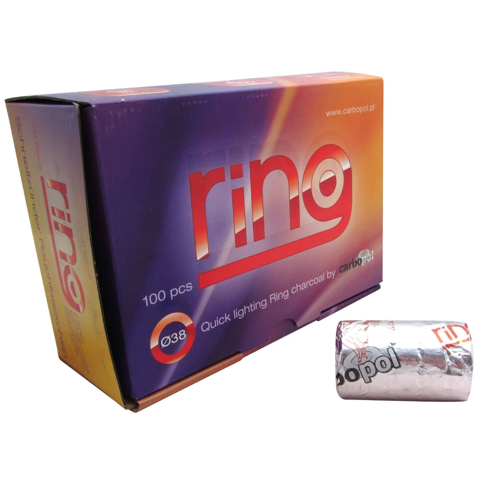 Carbopol Ring Kohle 38mm 100er Pack