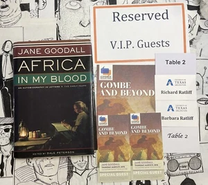 SIGNED JANE GOODALL Africa in My Blood 1st Edition WITH EXTRAS! VIP - Picture 1 of 6