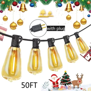 Luci per corde esterne luci da patio LED infrangibili ST38 dimmerabili 50 piedi-25 blubs - Foto 1 di 12