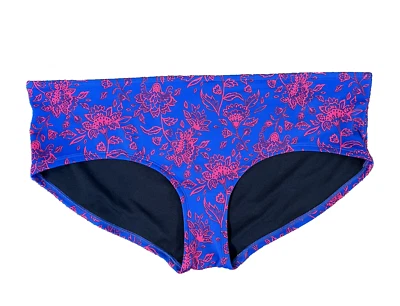 Boden Parte Inferior de Natación Mujer 16 Cintura Baja Bikini Parte Inferior Azul Rosa Floral Foto 1 de 4