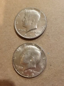 Kennedy Half Dollar 1968D, 1972 - Picture 1 of 2