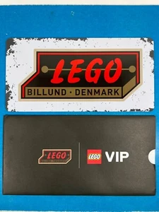 2021 VIP promotional #5007016  LEGO Billund Denmark Retro Tin Sign, NEW! - Picture 1 of 3