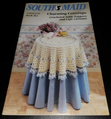 CJ7 COATS & CLARK 1992, SOUTH MAID CHARMING COVERUPS LEAFLET - 5 CROCHET DESIGNS - Image 1 of 4