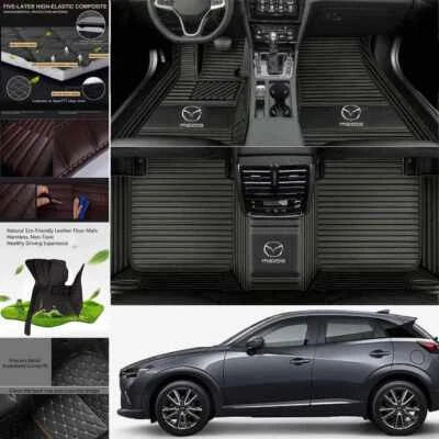 For Mazda MPV MX-5 RX-8 Tribute Car Floor Mat Carpet All Weather Auto Waterproof Foto 1 de 4