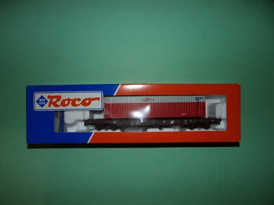 ROCO wagon kangourou + conteneur RAIL CARGO OBB 47024 (n°1bis) - Photo 1/4