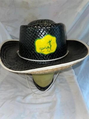 复古全新儿童中号 60S 70S 黑色手绘牛仔西牛仔手帽 — 第 1/4 张图片