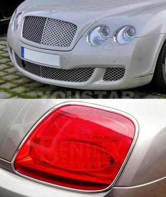 EXPRESS COMBO CHROME Set Front & Rear Light Trims Bentley Continental GT SPEED - Image 1 of 4