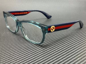 GUCCI GG0278O 017 Blue Transparent Women's 55 mm Small Eyeglasses - Picture 1 of 5