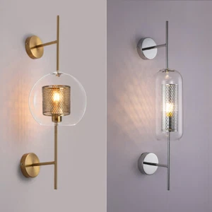 Indoor Wall Light Bedroom Glass Wall Lamp Balcony Wall Light Hallway Wall Sconce - Picture 1 of 29