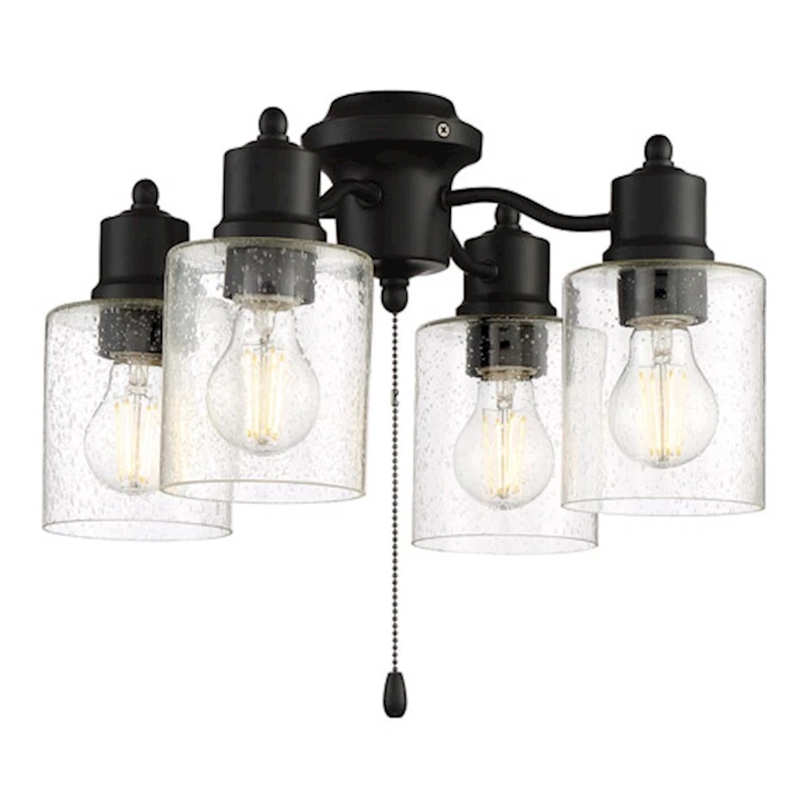 Craftmade 4 Light Universal Light Kit, Flat Black, Cylinder - LK403107-FB-LED - Image 1 of 1