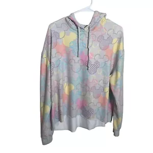 Felpa con cappuccio donna Disney Parks Topolino cropped XL grigia manica lunga - Foto 1 di 11