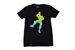 Fortnite Mens Take The L Emote Dancing Man Black Tee Shirt NWT S, M, L, XL - Picture 1 of 6