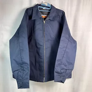 NEW Men's 2XL Quilt Lined Canvas Work Jacket MJ50 Navy Blue Outdoor Coat Farm - Picture 1 of 6