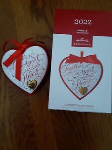 Hallmark 2022 Together or Apart Connected by Heart Xmas Ornament, New in Box