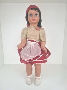 Bambola vintage anni 40 antica old doll in celluloide con abiti originali cm 66 - Foto 1 di 24