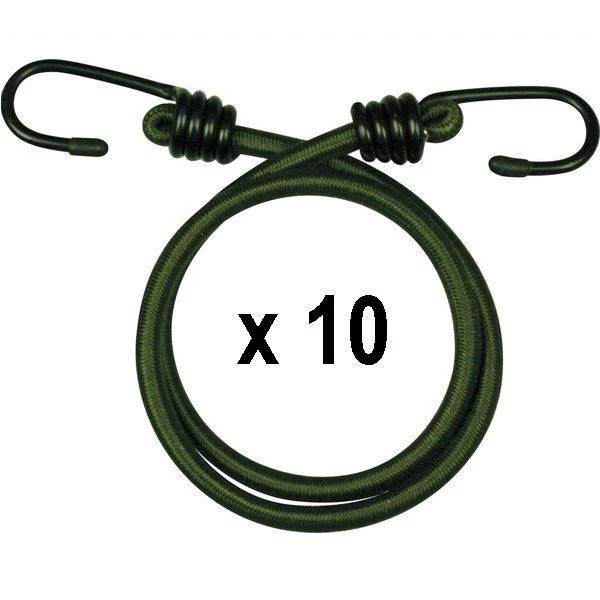 Army Bungee Bungy ~ Olive Green Colour ~ 12 18 30 Inch Bungees ~ New Pack of 10