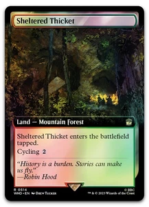 Sheltered Thicket (Extended Art) #514 (Foil) (LP) Doctor Who WHO Magic MTG - Picture 1 of 2
