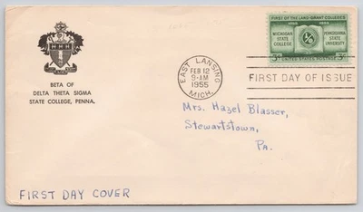 US #1065  Land Grant Colleges Michigan & Penn State FDC Beta Delta Theta Sigma - Image 1 of 2