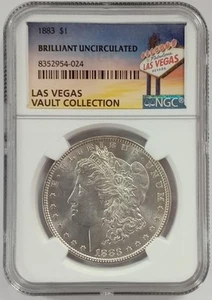 1883 1 $ Morgan Dollar NGC Stempelglanz Las Vegas Vault Collection - Bild 1 von 1