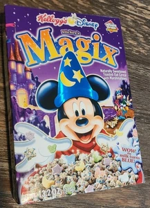 Versiegelt 2001 Disney Kellogg's Mickey's Magix 13,2 Unzen Müslischachtel Milch wird blau - Bild 1 von 5