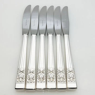 Cuchillos laterales/postre Community Hampton Court 6x 20 cm asas plateadas Foto 1 de 3