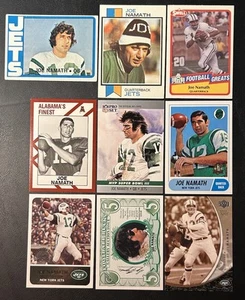 Joe Namath (9 Karten Lot) 1972 Topps - 2004 UD New York Jets HOF - Bild 1 von 3