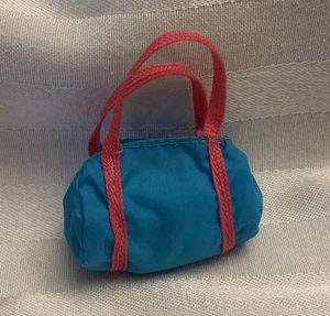 Vintage 1984 Skipper Seesack Sporttasche - blau mit rosa Riemen - 2 Zoll klein - Bild 1 von 6