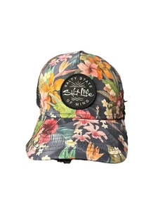 Sombrero ajustable para mujer Salt Life estampado de flores tropicales estado de ánimo salado - Imagen 1 de 4
