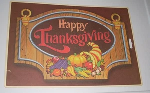 Vintage Pfeife Happy Thanksgiving Stanzpapier Wanddeko Füllhorn - Bild 1 von 2