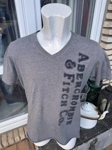 Orig. Maglia Abercrombie & Fitch V - grigia - taglia XL - Muscle Fit used look** - Foto 1 di 6