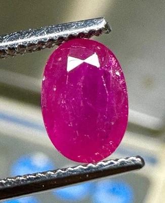 .99ct Beautiful NATURAL 🌎 Oval Cut 🔥 Red Ruby 7mm X 5mm $ - Image 1 of 3