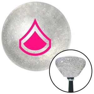Pink Private First Class Clear Retro Metal Flake Shift Knob w/ M16x1.5 Insert - Picture 1 of 16